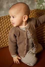Minymo / Body LS Y/D Rib / Brown