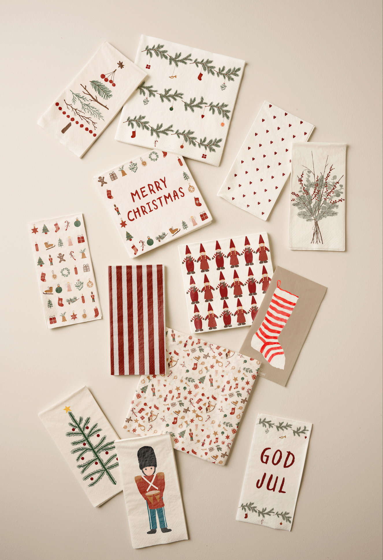 Ib Laursen / Serviette Herzen 16 Stck