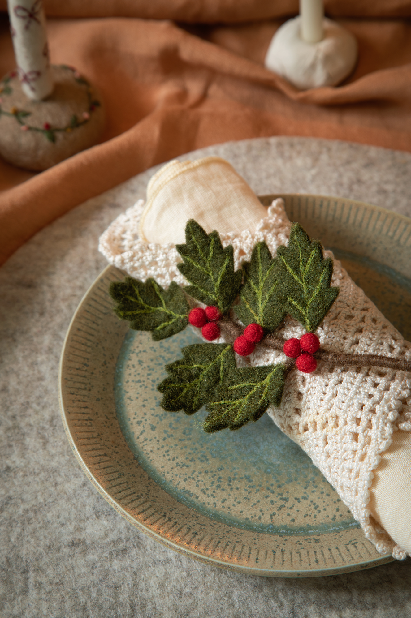 Gry & Sif / Christmas Mini Branch Holly
