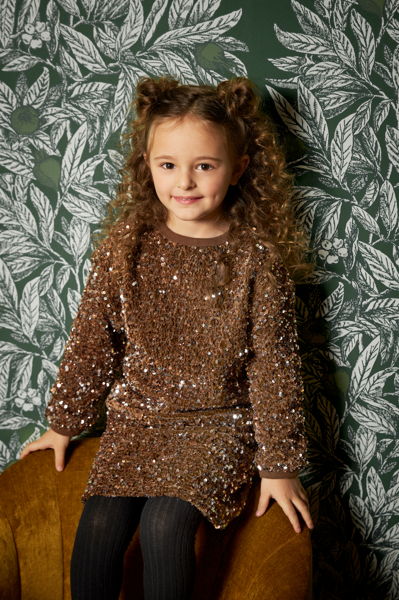 Minymo / Blouse LS w. Sequins / Woodrose