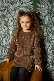 Minymo / Blouse LS w. Sequins / Woodrose