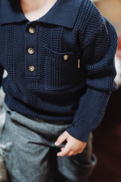 Hust & Claire / HCPelle Structure Pullover / More navy