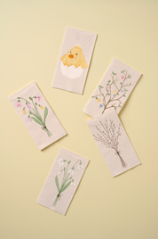 Ib Laursen / Serviette 10x20 cm Osterküken in Eierschale 16 Stck/Pck