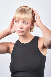 SUI AVA / Striped Headband / Brown