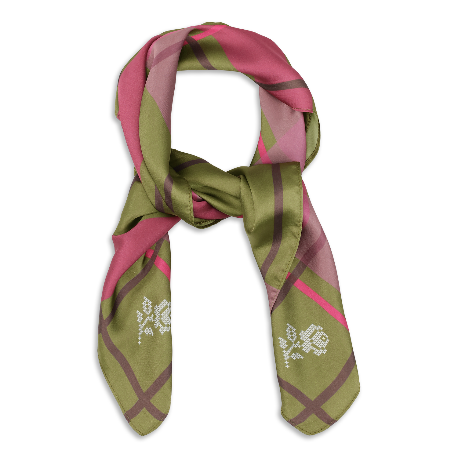 Sui Ava / Tartan Scarf / Army