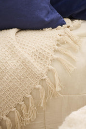 Ib Laursen / Plaid creme Waffelmuster / B: 130 L: 160