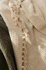Ib Laursen / Plaid creme Waffelmuster / B: 130 L: 160