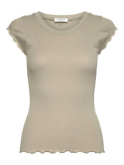 Rosemunde / RWBaybay SS Lace T-shirt / abbey stone