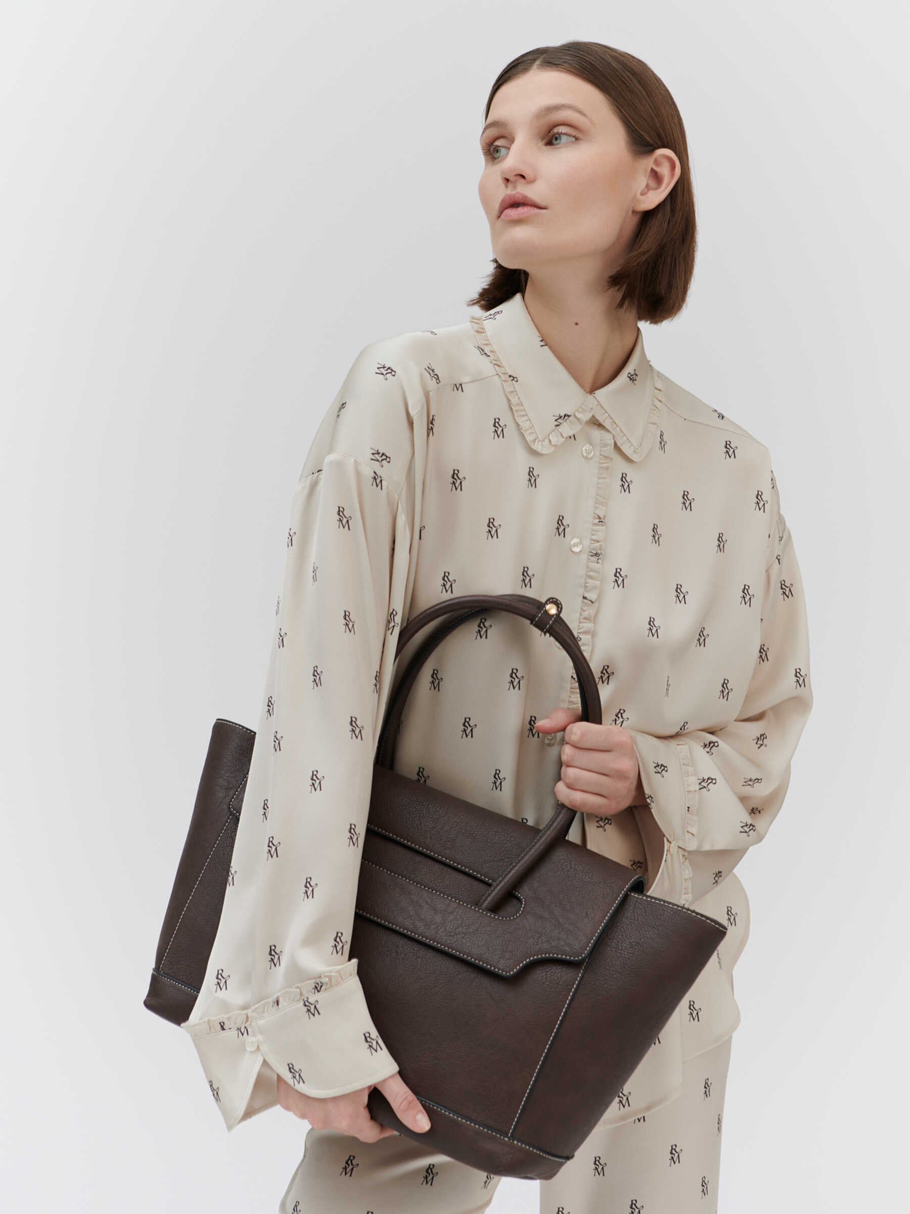 Rosemunde / RBAndora Working Bag / dark brown gold