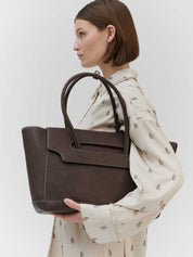 Rosemunde / RBAndora Working Bag / dark brown gold