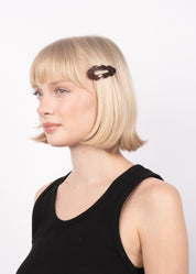 SUI AVA / Wavy Bow Clip / Brown