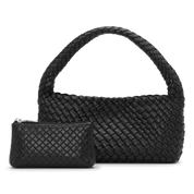 Sui Ava / Woven Mini Bag + Pouch / Black