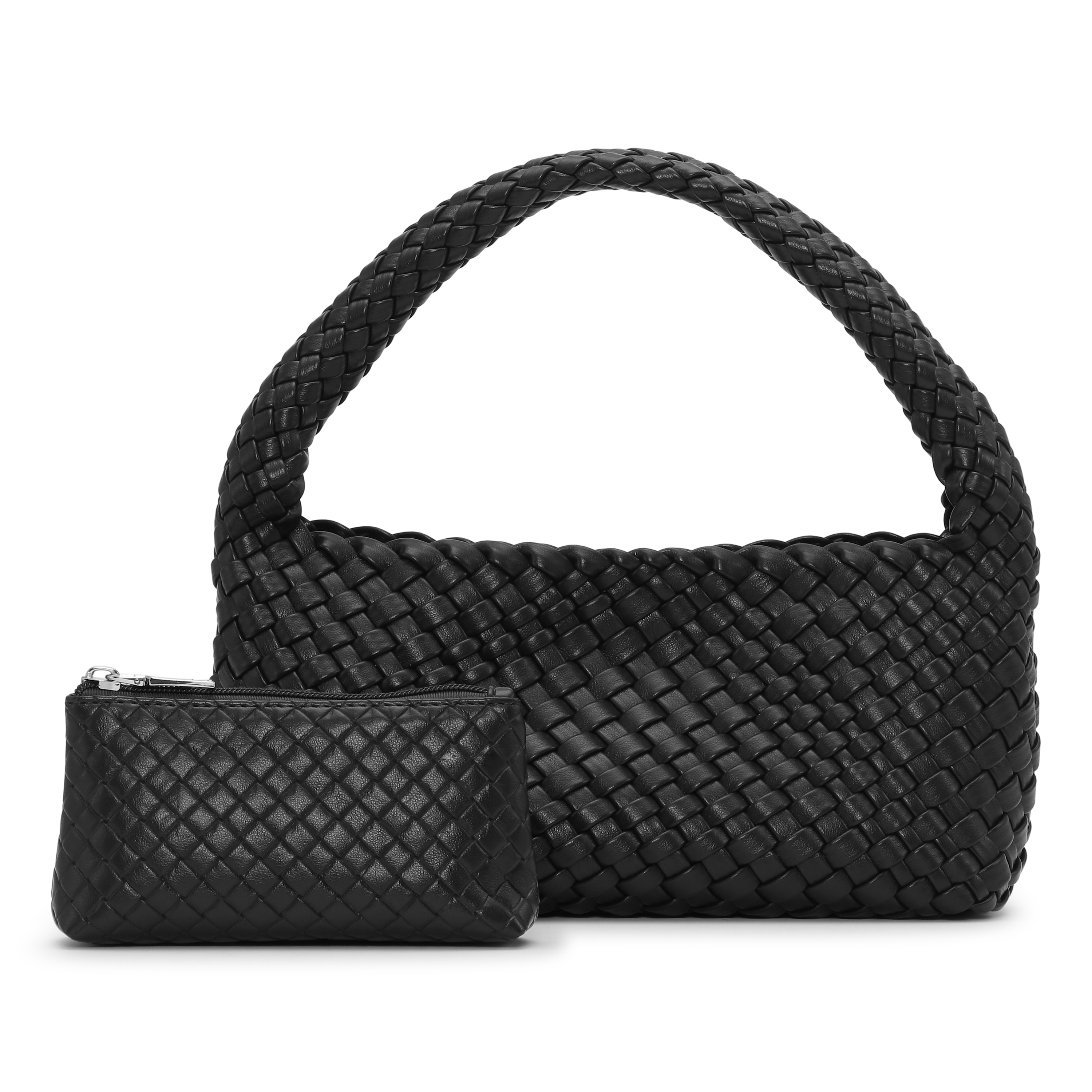 Sui Ava / Woven Mini Bag + Pouch / Black