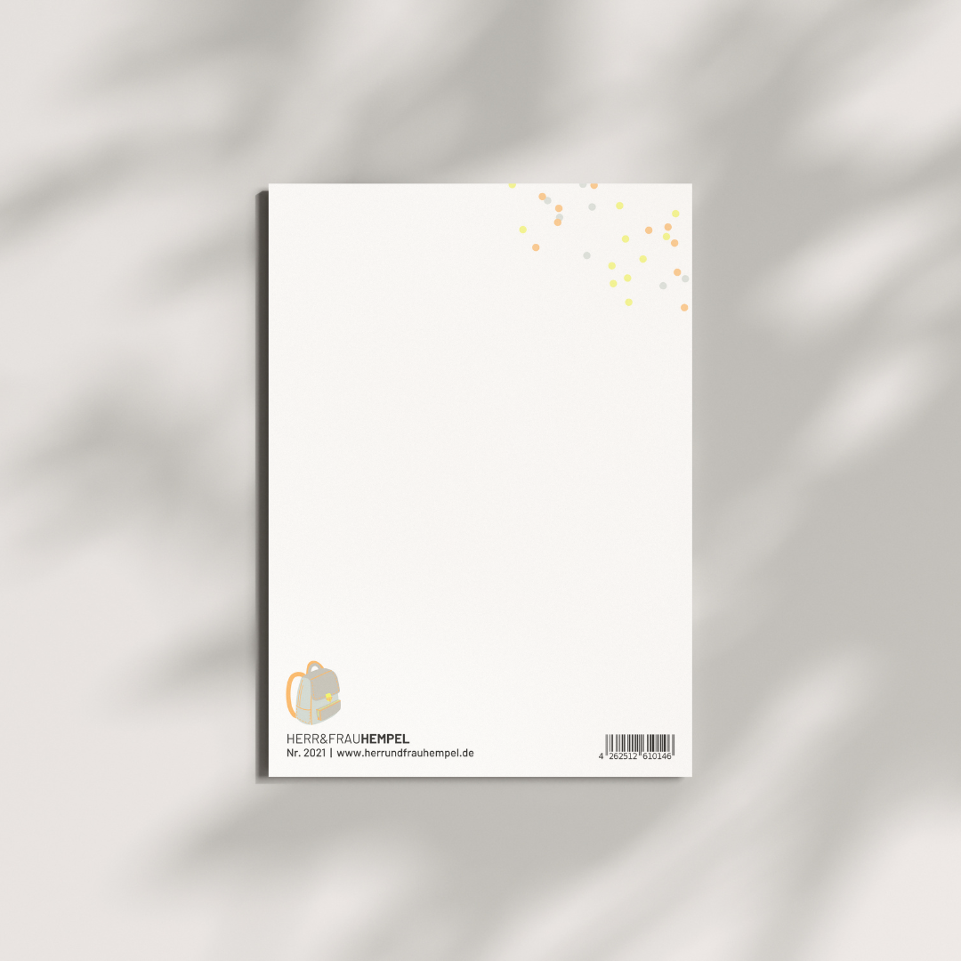 HERR&FRAUHEMPEL - Postkarte - Endlich Schulkind