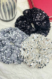 Pailletten-Haargummi FQ93: Weiß