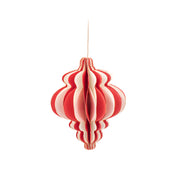 Rot- und weiß-goldverzierte Wabenpapierdekoration - Sortiment