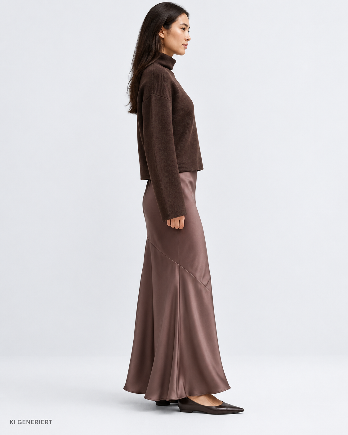 Gina Tricot / Satin skirt / Brown