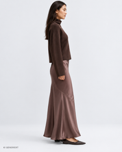 Gina Tricot / Satin skirt / Brown