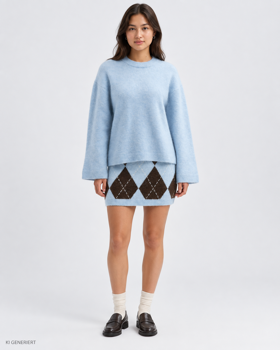 Gina Tricot / Mohair knitted sweater / Winter blue