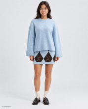 Gina Tricot / Mohair knitted sweater / Winter blue