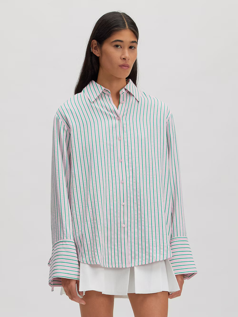 Edited / Juri Shirt / Pink/green stripe