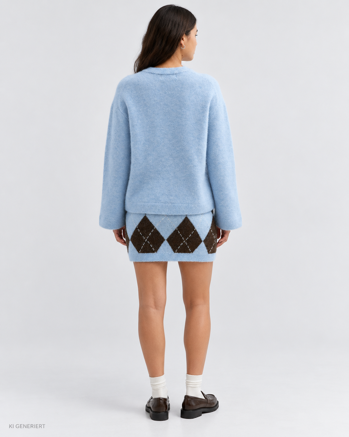 Gina Tricot / Mohair knitted sweater / Winter blue