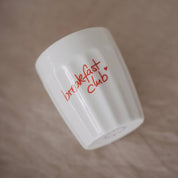 Eulenschnitt - Becher Breakfast club rot