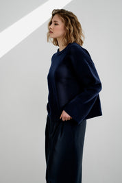 Greymarl / Alma Knit / Navy