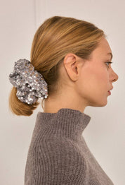 Pailletten-Haargummi FQ93: Schwarz