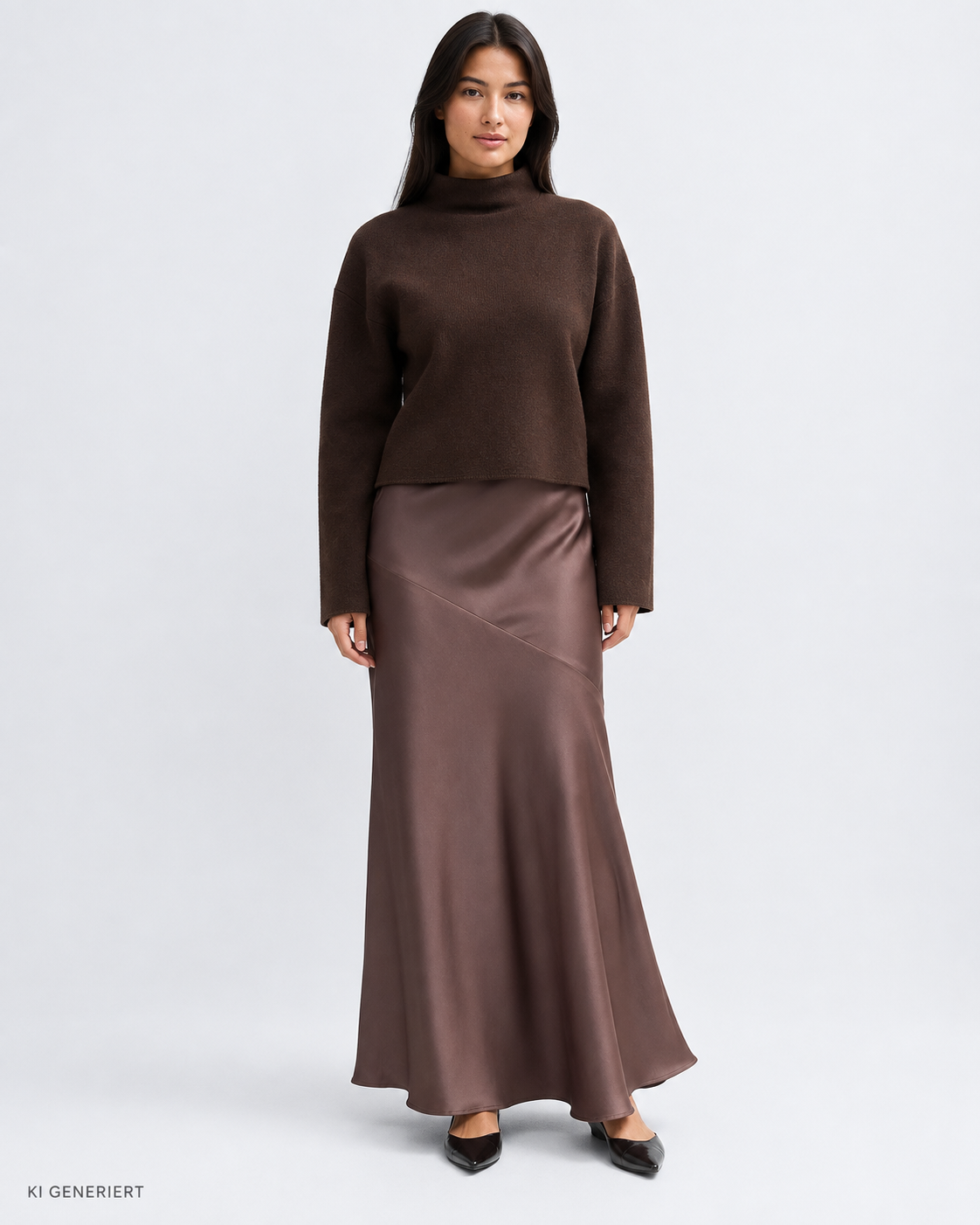 Gina Tricot / Satin skirt / Brown