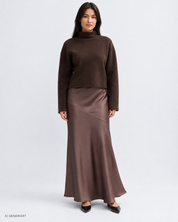 Gina Tricot / Satin skirt / Brown