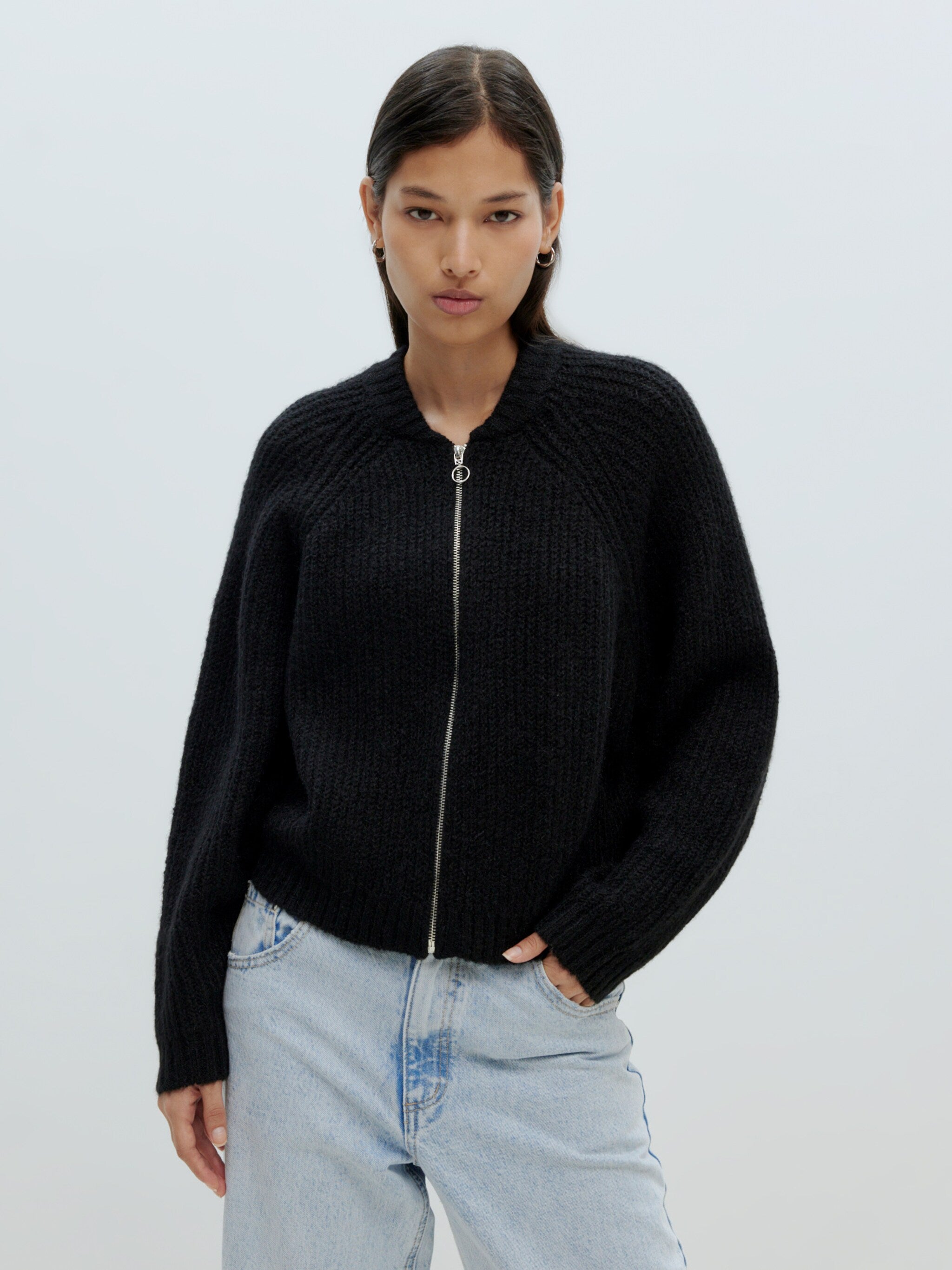 EDITED / Rani Bomber Cardigan / Black