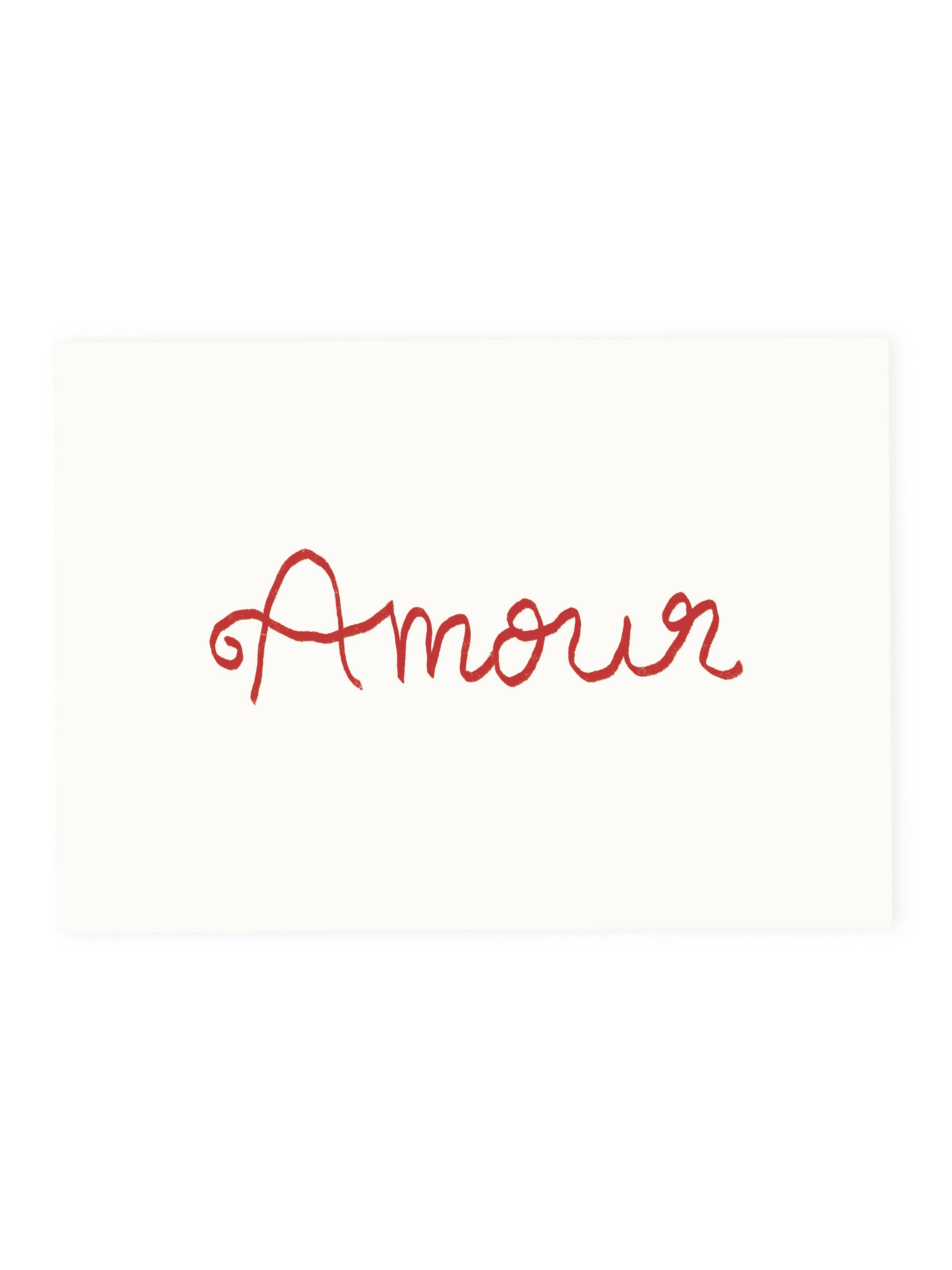 Postkarte 'Amour' (Risographie) | Valentinstag