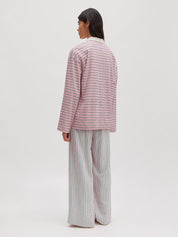 Edited / Cindy Longsleeve / Stripes: Cameo Pink, Black, Egret