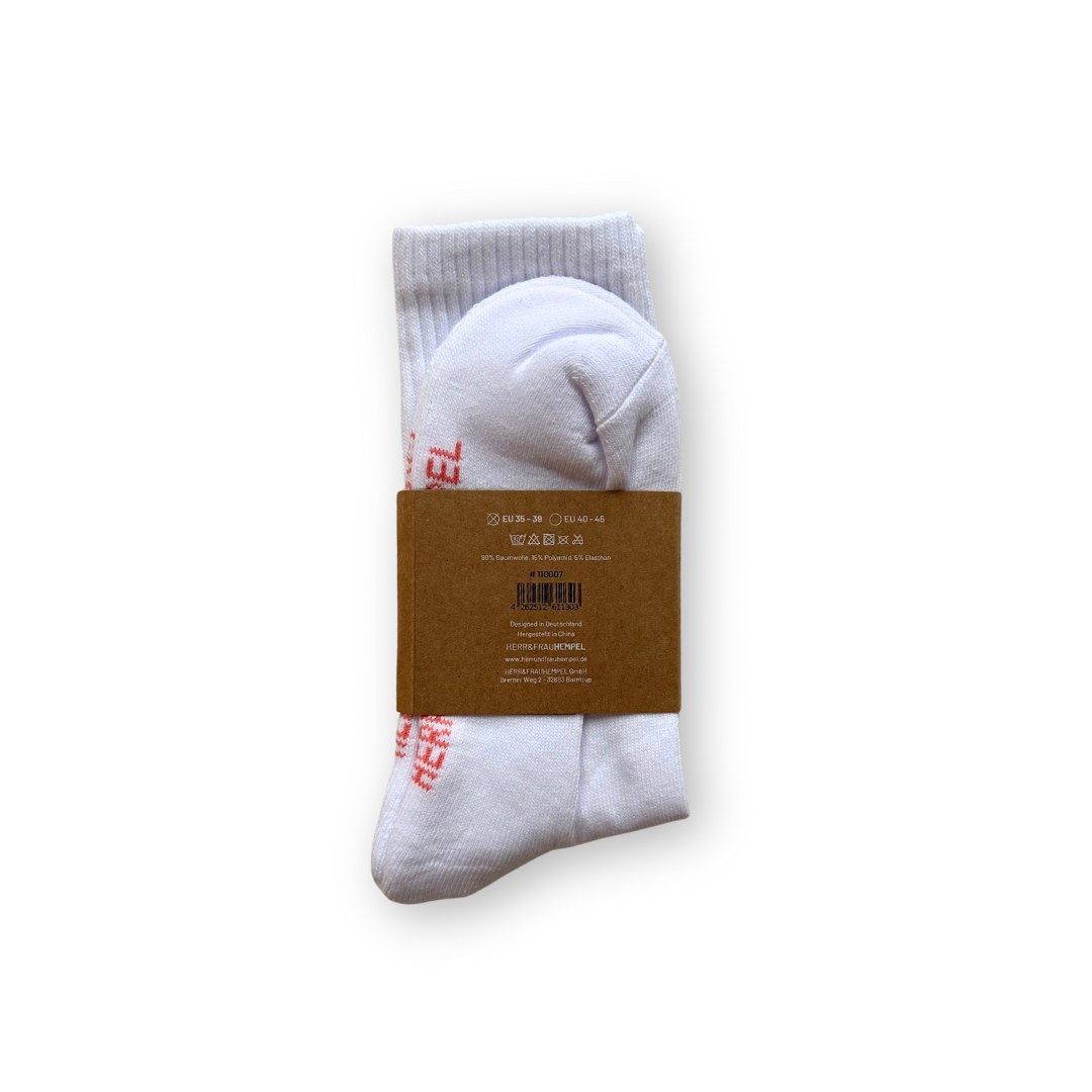 SOCKEN - LIEBE coral - weiß: 35-39