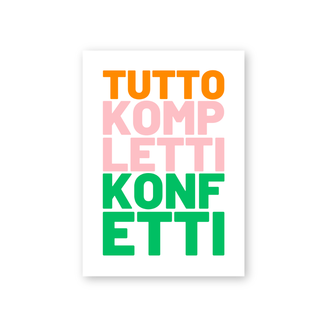 HERR&FRAUHEMPEL - Postkarte - TUTTO KOMPLETTI KONFETTI