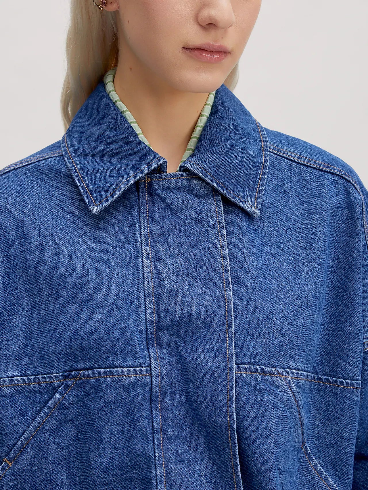 Edited / Jilian Jacket / Mid blue denim
