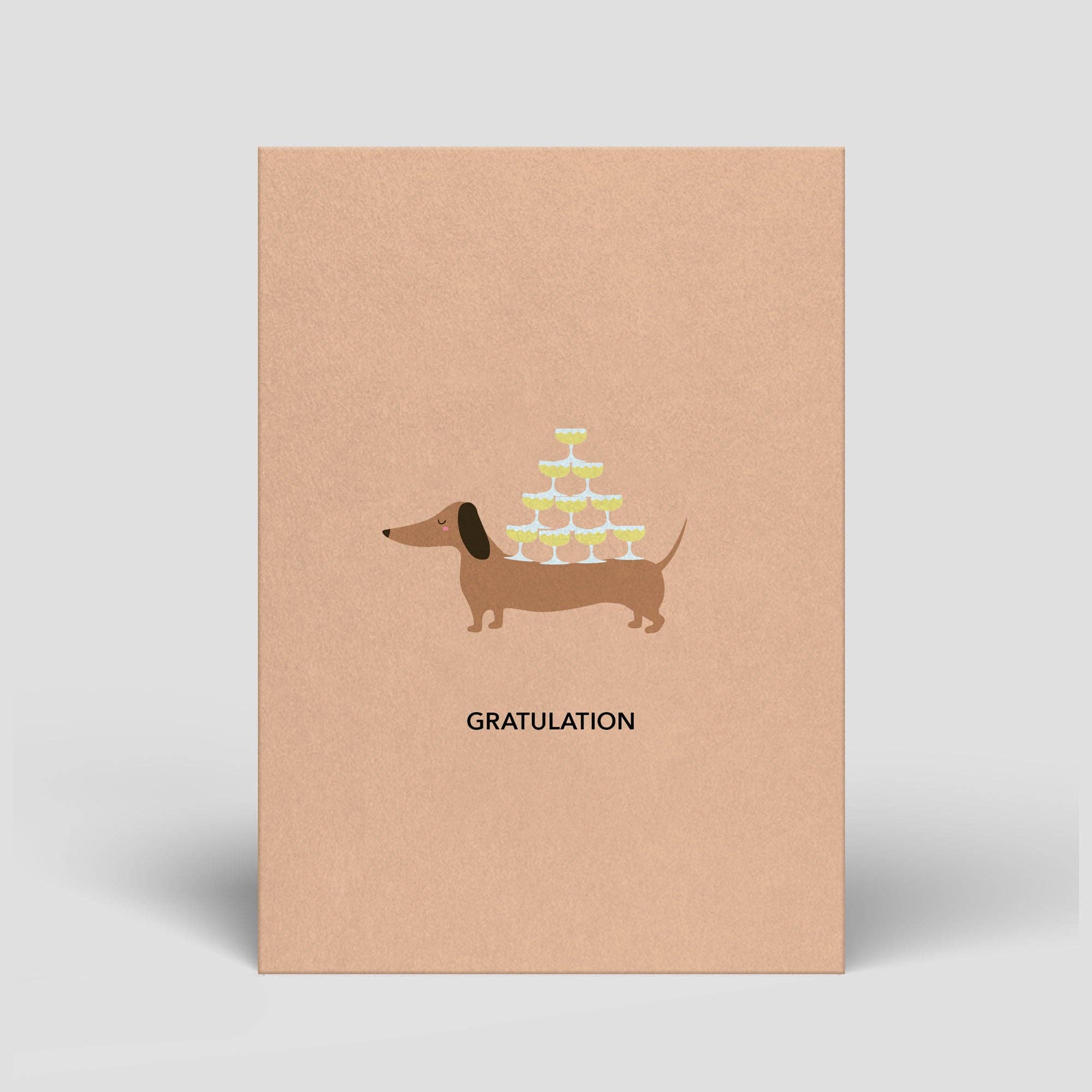 Naturbedacht - Postkarte - Dackel Gratulation - Nr. 306
