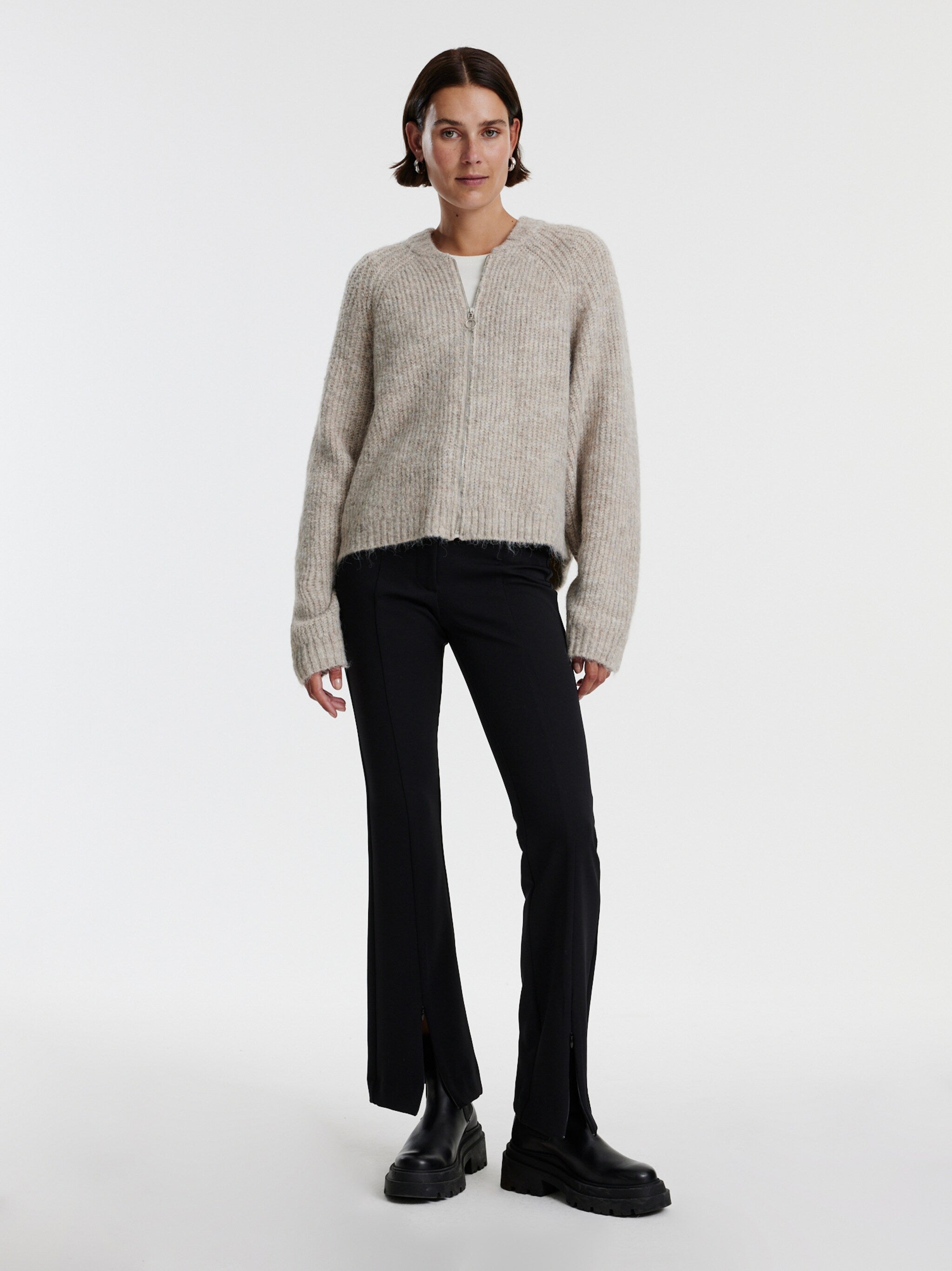 EDITED / Rani Bomber Cardigan / Taupe