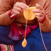 Eierwärmer Hase gelb - Ostern - Häkeln Bio-Baumwolle