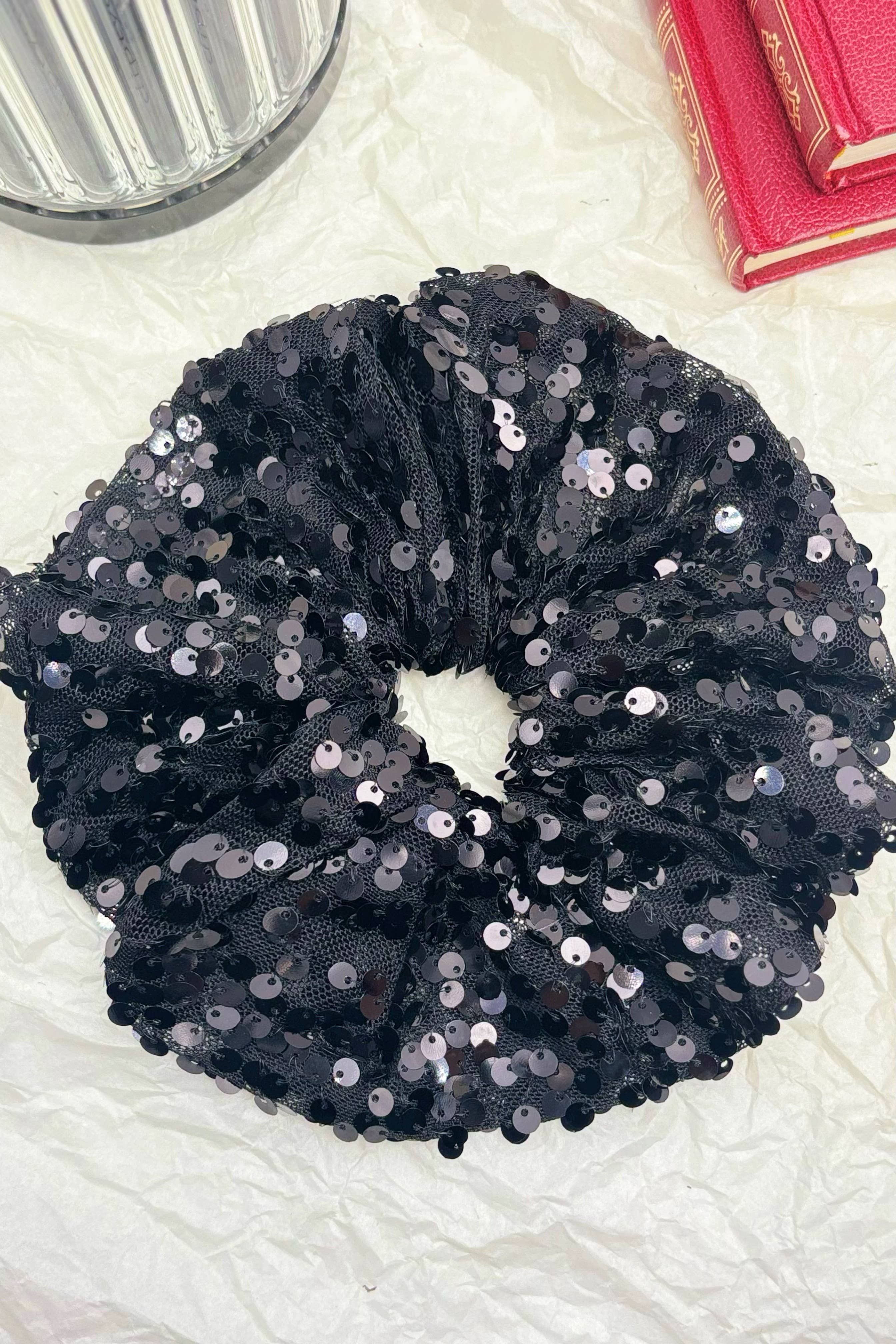 Pailletten-Haargummi FQ93: Silber