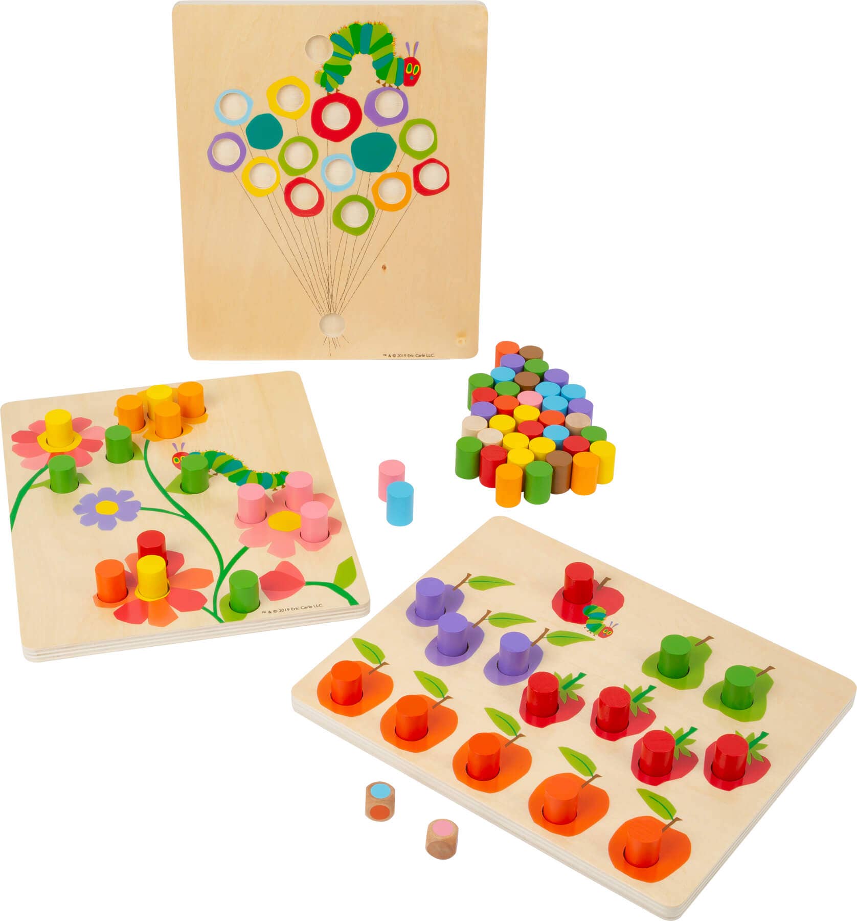 Raupe Nimmersatt Farbenspiel | Lernspielzeug | Holz