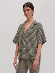Edited / Karlotta Shirt / Black - Cream Stripe