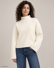 Gina Tricot / Funnel neck knitted sweater / Gardenia (1496)