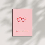 HERR&FRAUHEMPEL - Postkarte - Mit dir ist alles rosa-rot.
