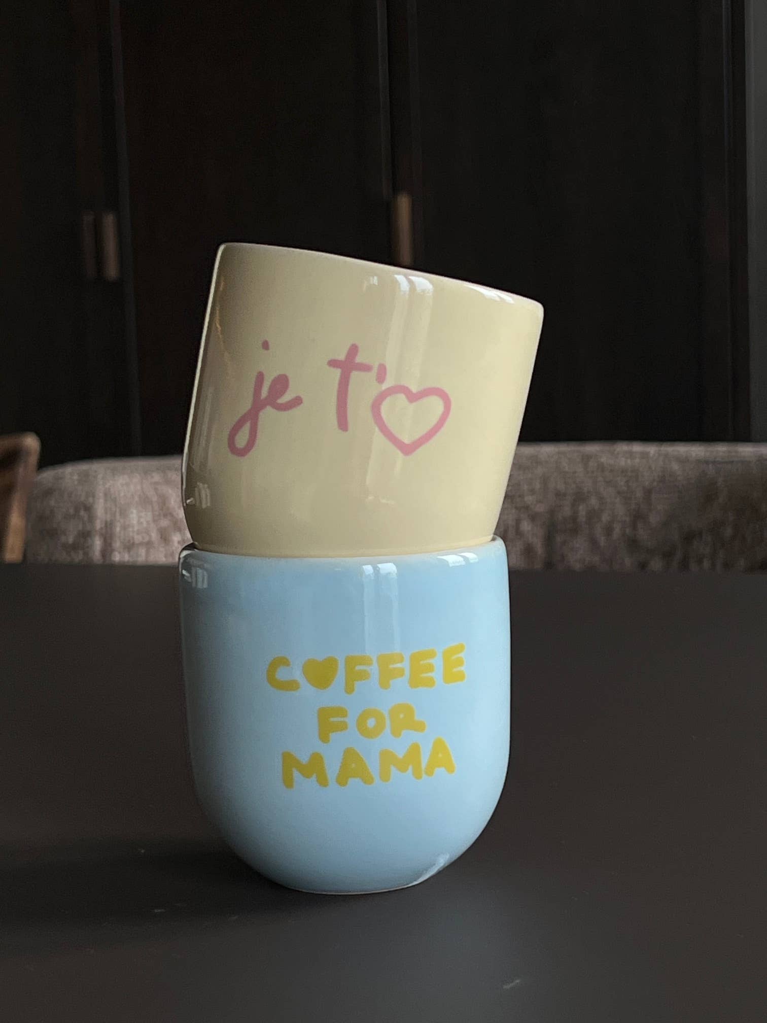 Sisi-Tasse, Kaffee für Mama, blau