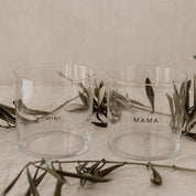 Eulenschnitt - Trinkglas im 2er Set Mama & Mini