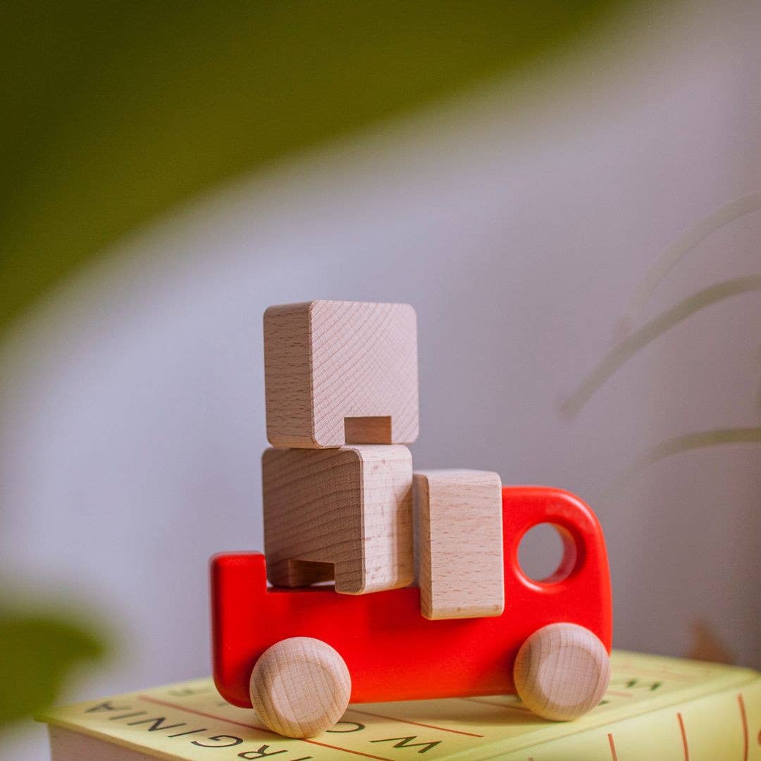 Lkw mit Blöcken: Red