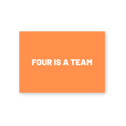 HERR&FRAUHEMPEL - Postkarte - FOUR IS A TEAM