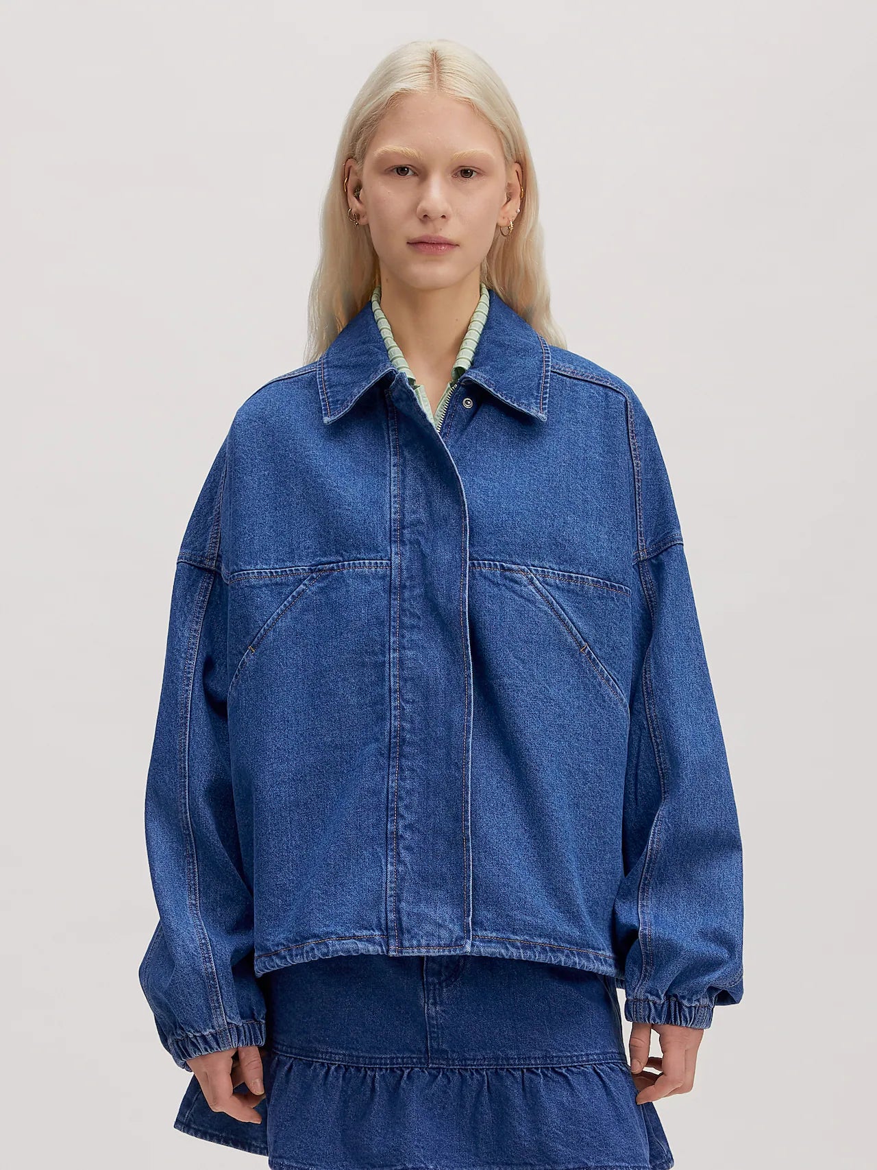 Edited / Jilian Jacket / Mid blue denim